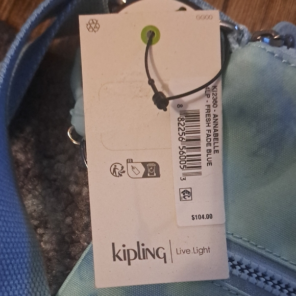 Kipling Light Blue Tie-Dye Crossbody Bag - Picture 2 of 3